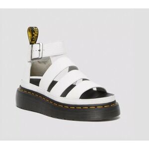 Dr. Martens® Women's 11 Clarissa II Quad Napa Leather Platform Sandals in White